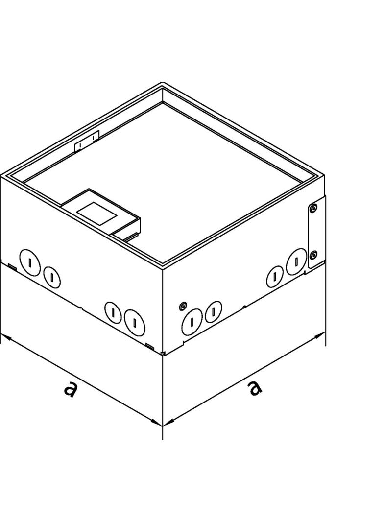 tehalit.VE-EE Zestaw puszka podło-montazowa IP30 5kN Q06 205x205 15mm stal
