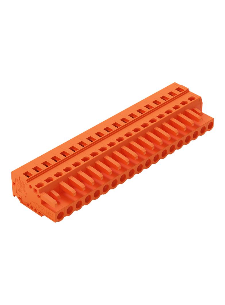 MCS-MIDI Classic gniazdo 19-bieg. pomarańczowe raster 5,08 mm /10szt./ WAGO