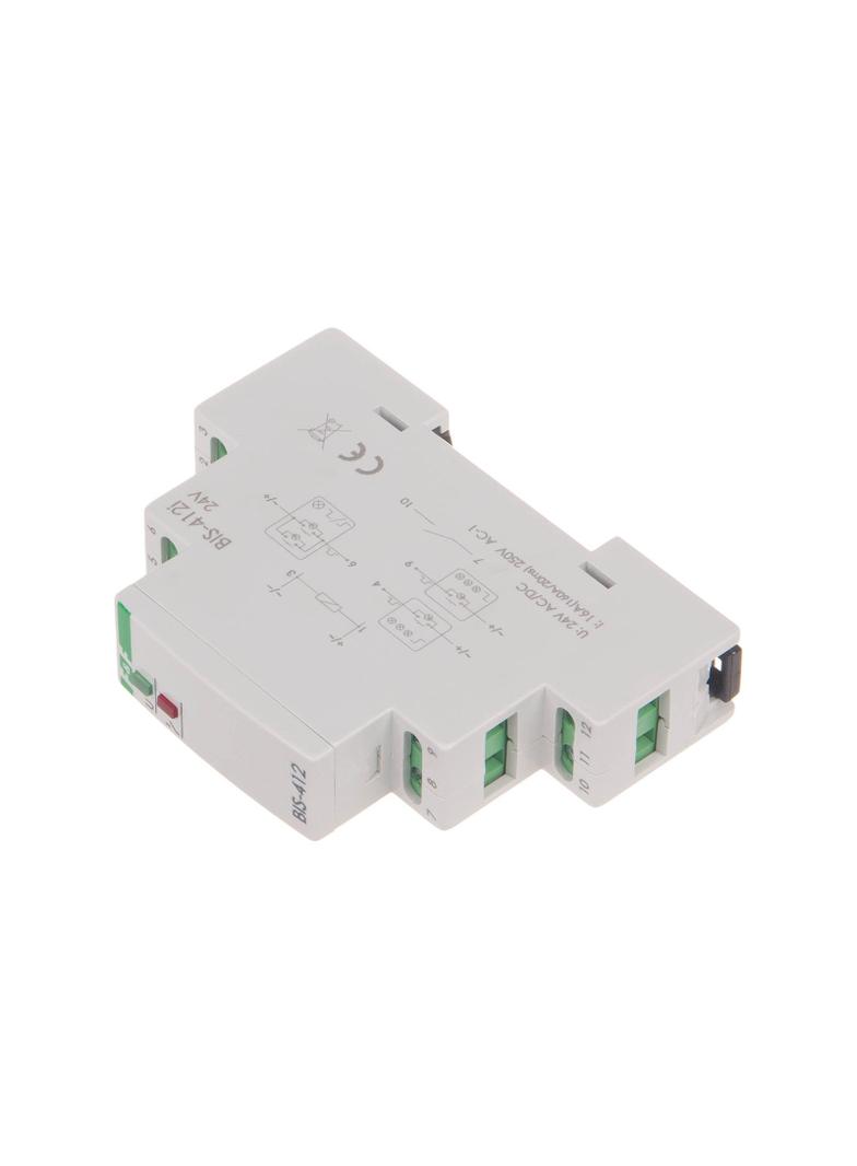 Przekaźnik bistabilny grupowy 9-30 V AC/DC na szynę DIN z przekaźnikiem inrush 160A/20ms BIS-412-LED-24V F&F