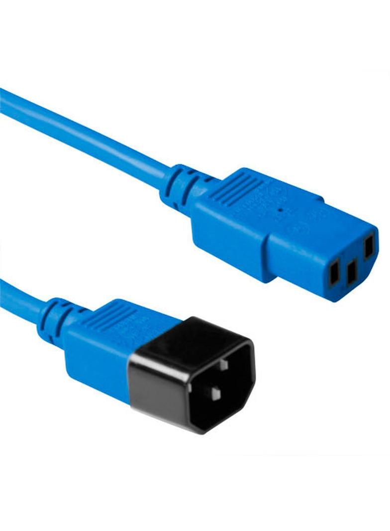 Kabel zasilający C13 - C14 niebieski 0,6m