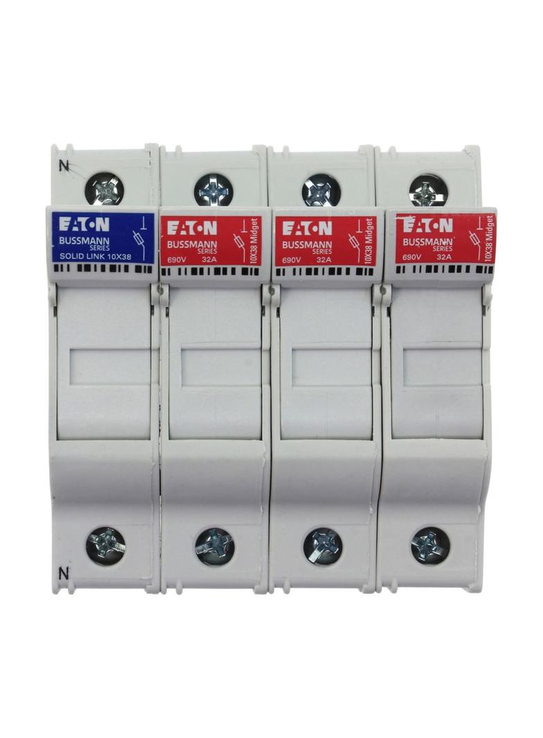 3P&Neutral 30A 600V MFH For 10X38 Midget Podstawa wkładki cylindrycznej 10x38 3p+1N 32A 690VAC CHM3D