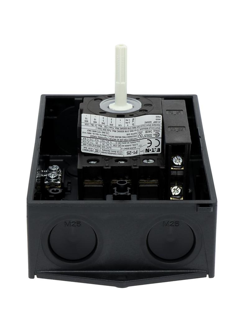 Łącznik krzywkowy 0-1 3P 25A 1Z 1R w obudowie IP65 P1-25/I2-SI/HI11 207310 EATON