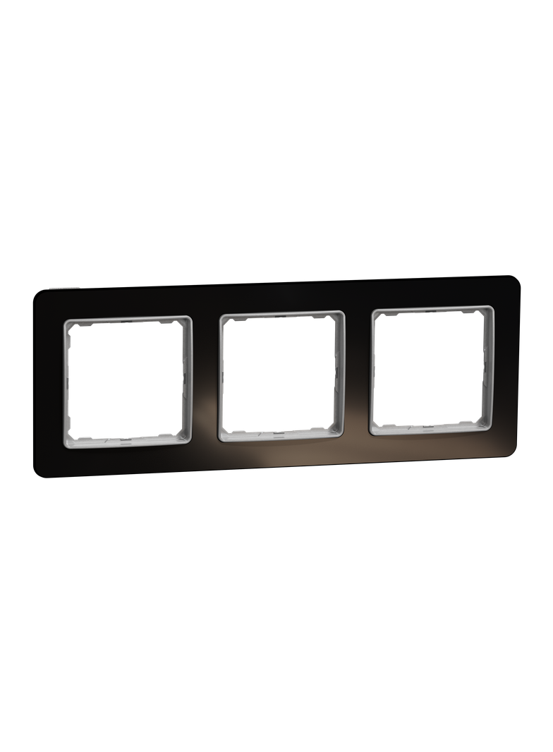 Sedna Design & Elements Ramka potrójna szkło czarne efekt szkła SDD361803 Schneider