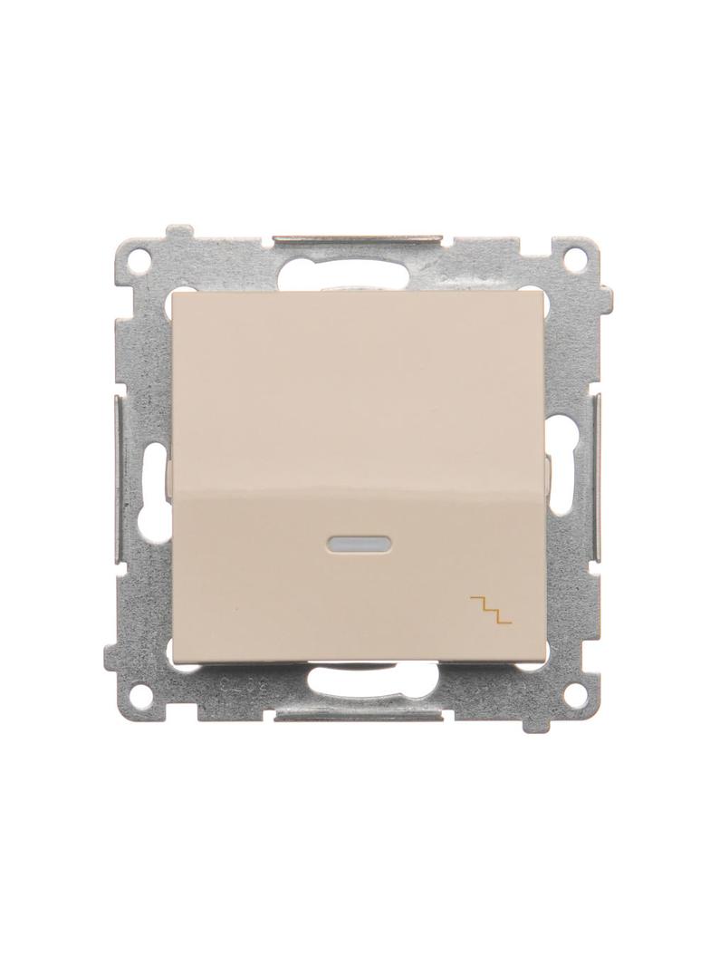 Simon 54 Łącznik schodowy z podświetleniem LED 10A 250V szybkozłączka kremowy DW6L.01/41 KONTAKT