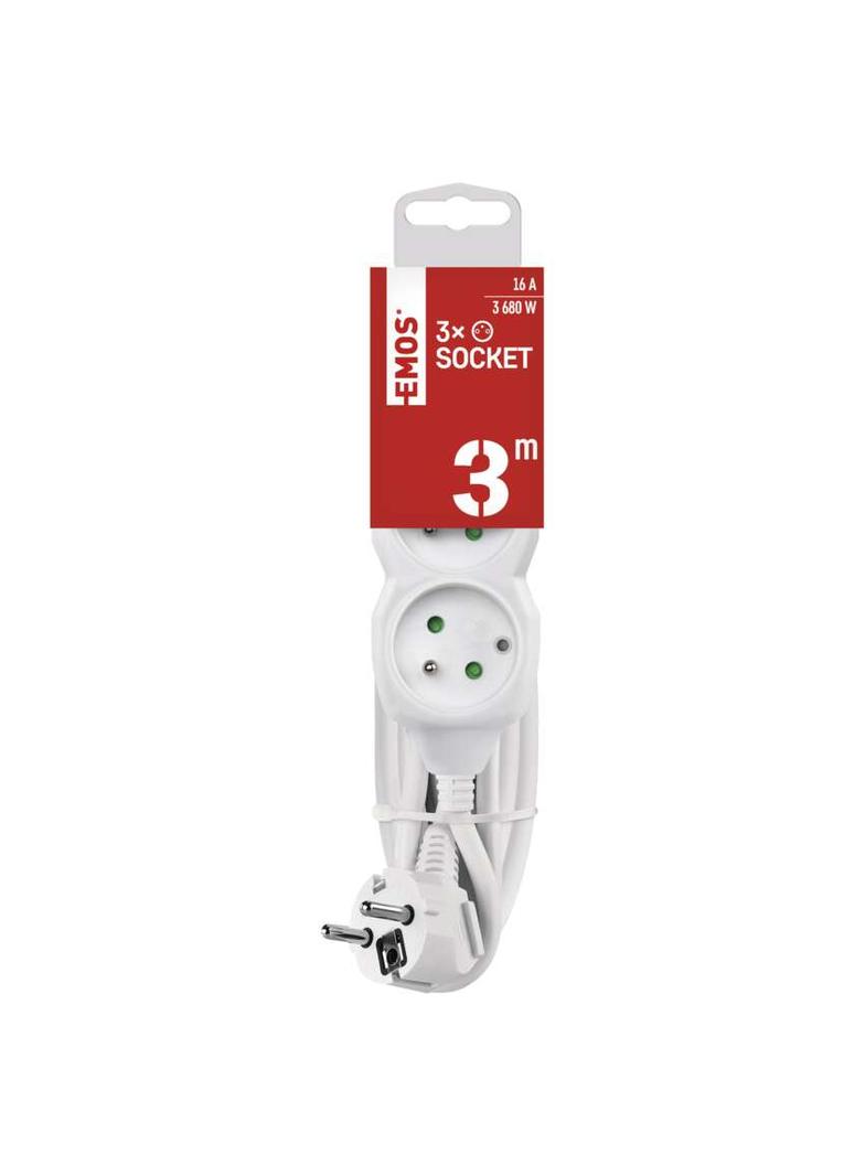 Przedłużacz 3 gniazda 3m 3× 1,5mm P0313R EMOS