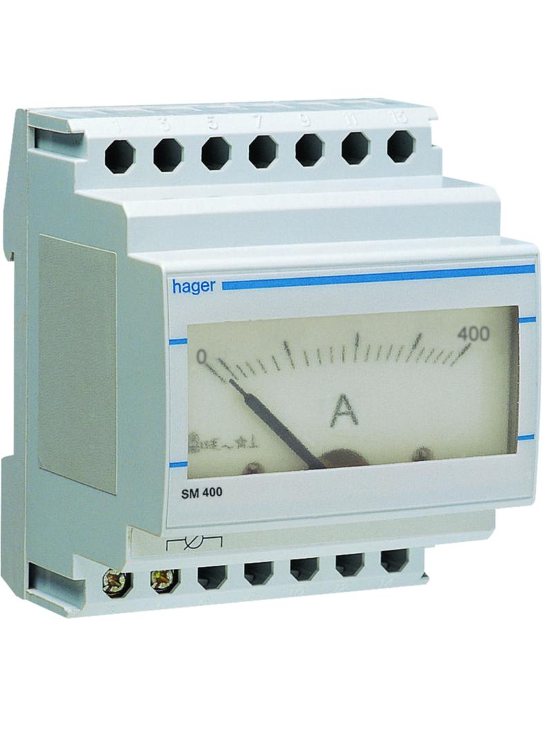 Amperomierz analogowy przekładnikowy 0-400A SM400 HAGER
