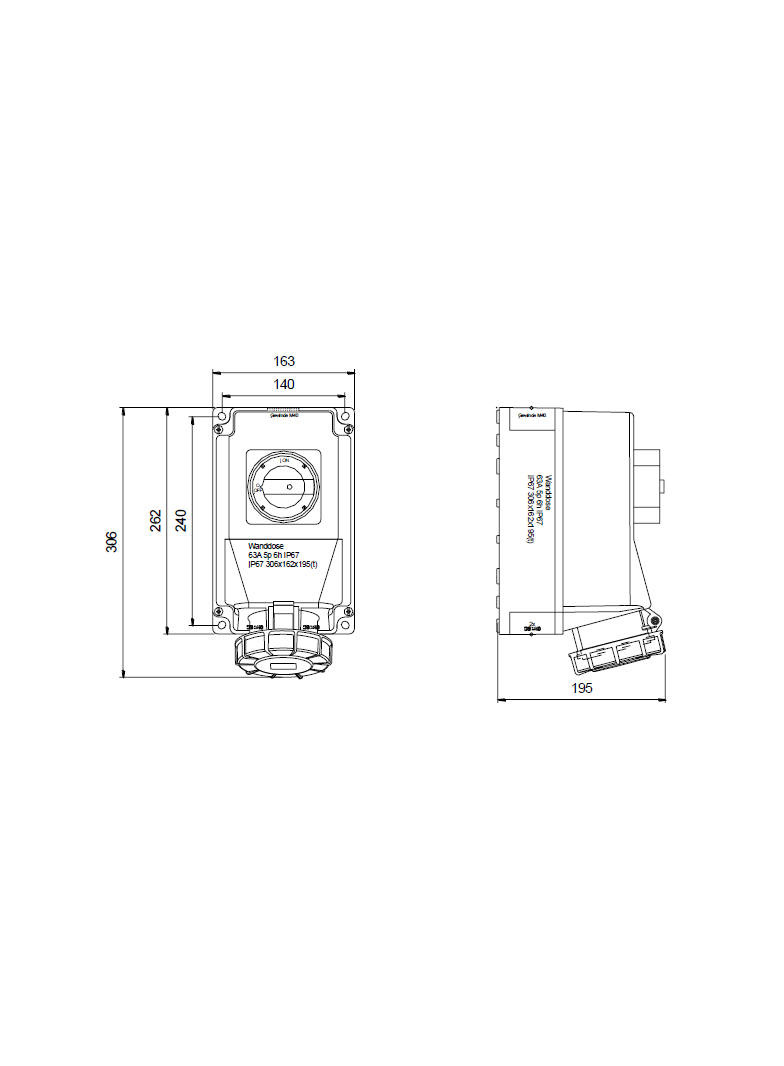 GN.63/5 Z WYL.0-1 IP67 BEZ BLOKADY