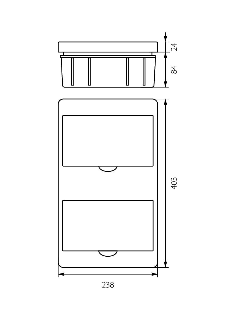 Rozdzielnica podtynkowa 2x8 IP40 RP-16 Fala 8.4 OPATÓWEK