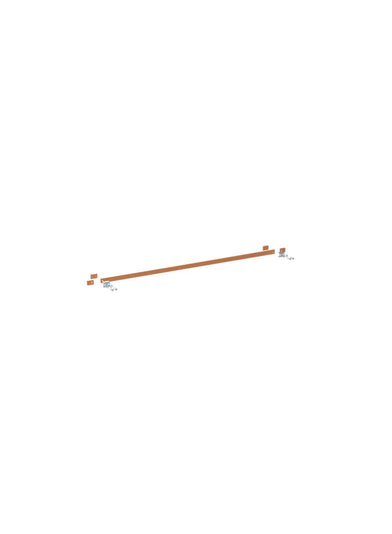 ZX2353 Szyna miedziana 30x10mm szerokość 6PW 1500mm V1, A2 (do samodzielnego montażu)