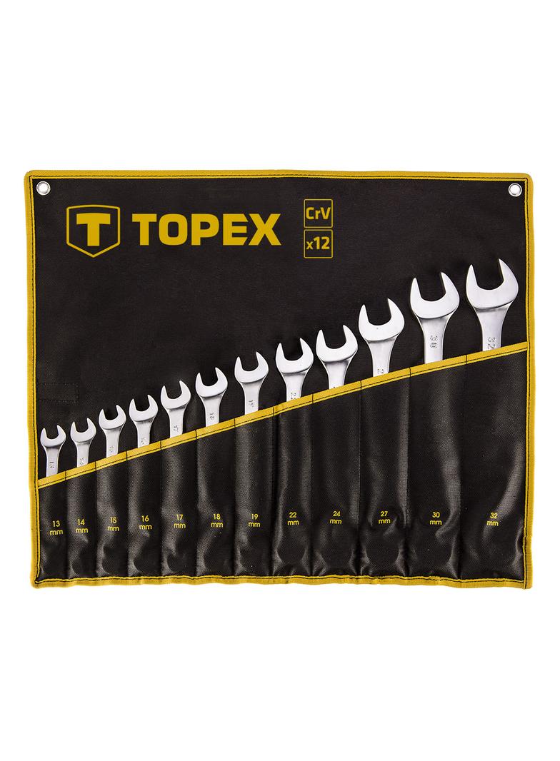 Klucze płasko-oczkowe 13-32 mm, zestaw 12 szt.