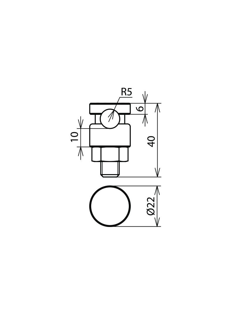Zacisk KS, 1-częściowy M10, stal nierdzewna NIRO
