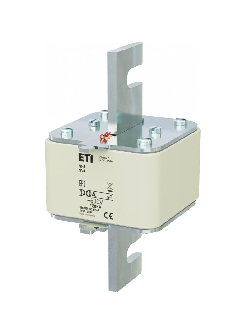 Wkładka topikowa NH zwłoczna NH4 gG 1000A 500V 004116104 ETI