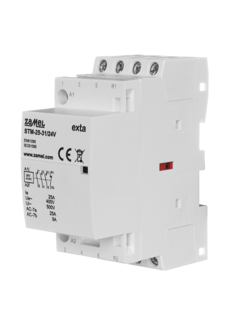 STYCZNIK MODUŁOWY INSTALACYJNY 25A, 3xNO+1xNC, 24V AC/DC, TYP: STM-25-31/24V