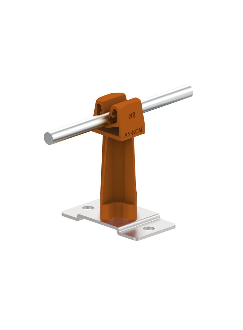 Uchwyt na płytce stalowej Z-zatrzask  H=7cm/OH/