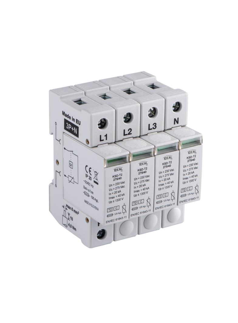 Ogranicznik przepięć KSD-T2 275/160 3P+N 23133 KANLUX