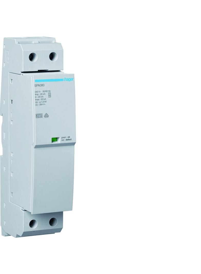SPD T1 1P Iimp=25 kA In=25 kA Up=? 1,5 kV styk SPA180 HAGER