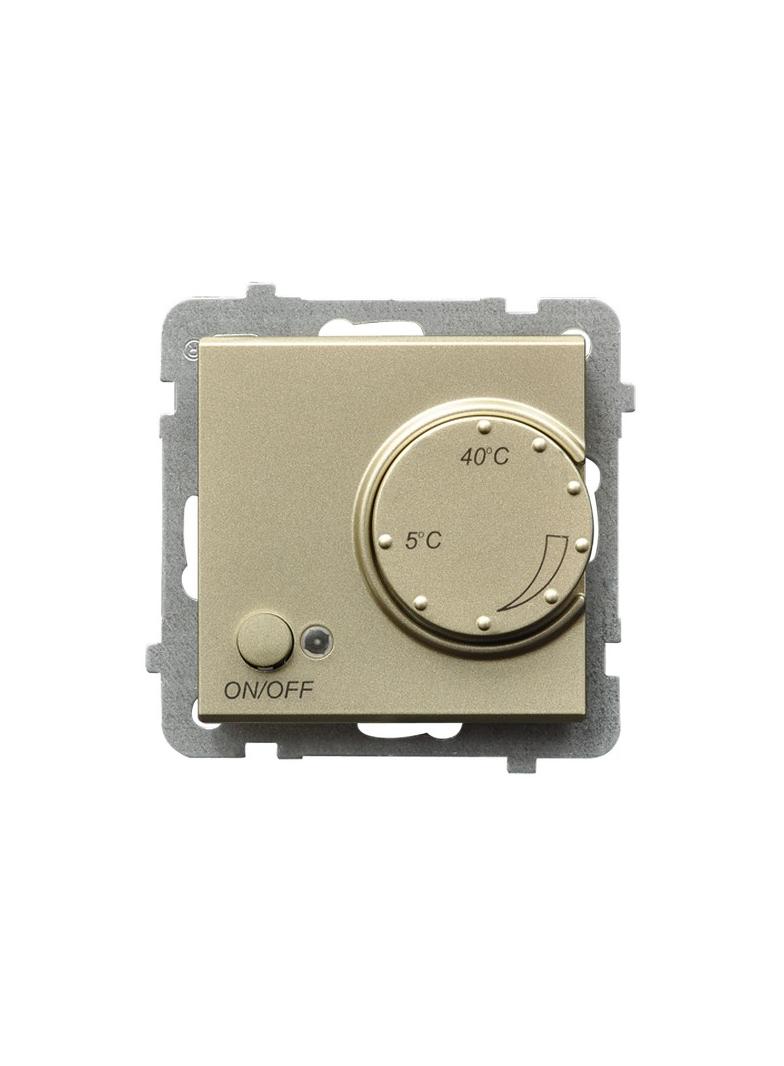 SONATA Regulator temperatury z czujnikiem podpodłogowym - kolor szampański złoty