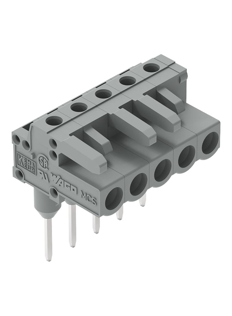 MCS-MIDI Classic gniazdo kątowe 5-bieg. szare raster 5 mm