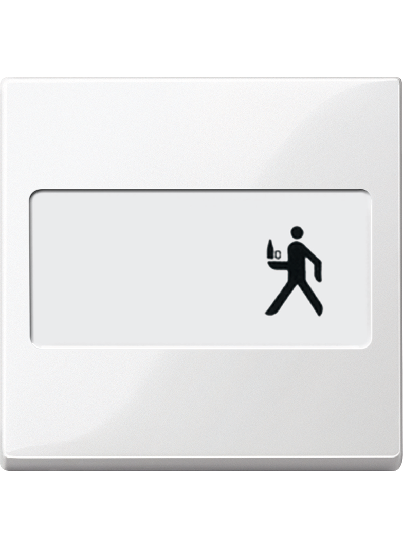 Merten, System M, klawisz pojedynczy z polem opisowym, biały polarny