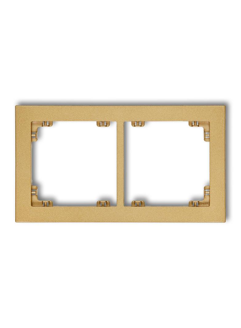 DECO Ramka uniwersalna podwójna z tworzywa złoty