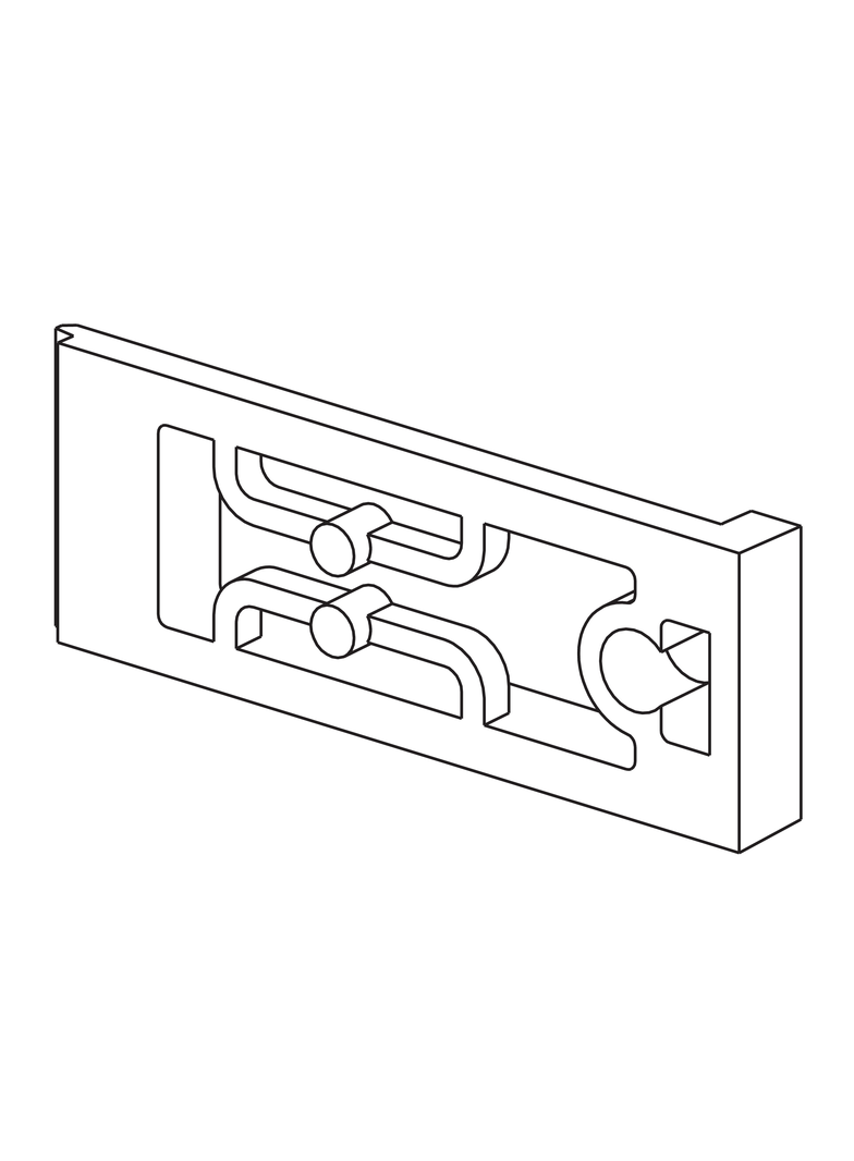 Modicon M172, 12 zatrzasków do montażu na panelu do sterowników i modułów rozszerzających M172