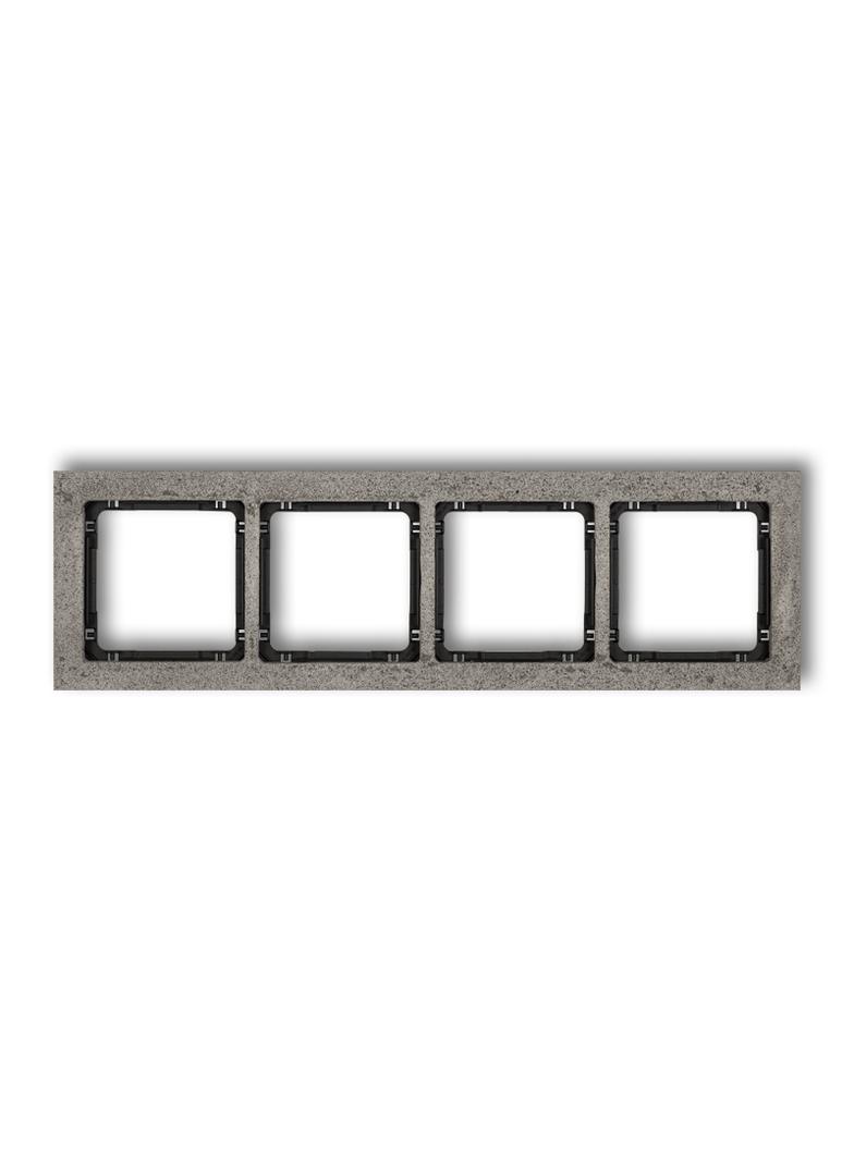 "DECO Ramka poczwórna - beton (ramka: ciemnoszary