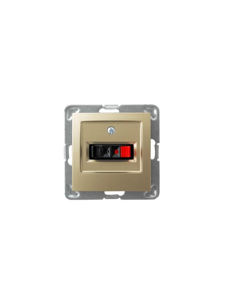 IMPRESJA Gniazdo głośnikowe pojedyncze - kolor złoty metalik GG-1Y/m/28