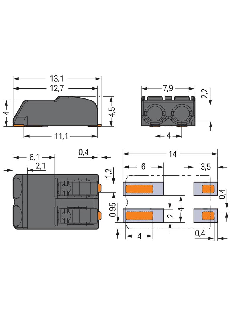 listwa zaciskowa SMD /1000szt./ WAGO