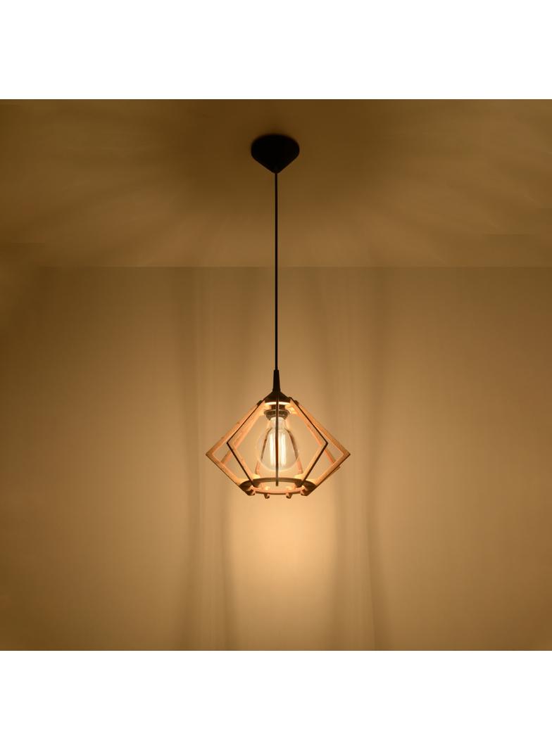 Sollux Lampa wisząca POMPELMO naturalne drewno SL.0393