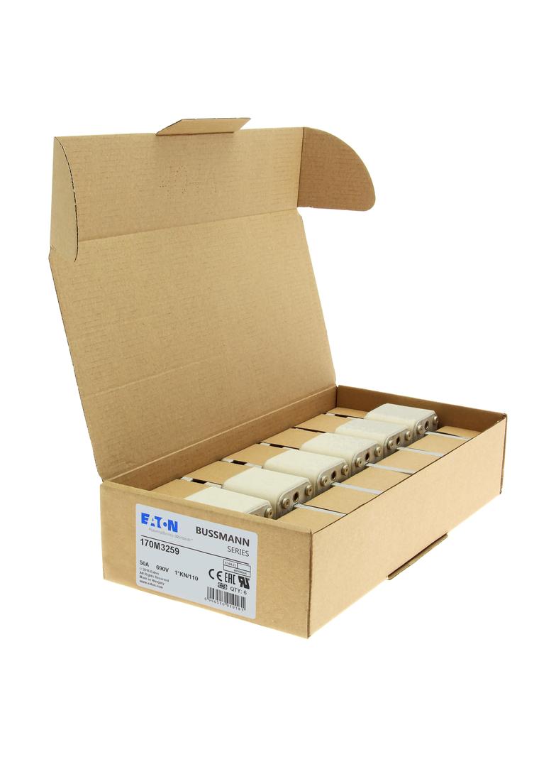 50A 690V 1*KN/110 aR INDICATOR FUSE Wkładka szybka 50A AC 690V compact DIN 1 45x58x134 mm, 170M3259