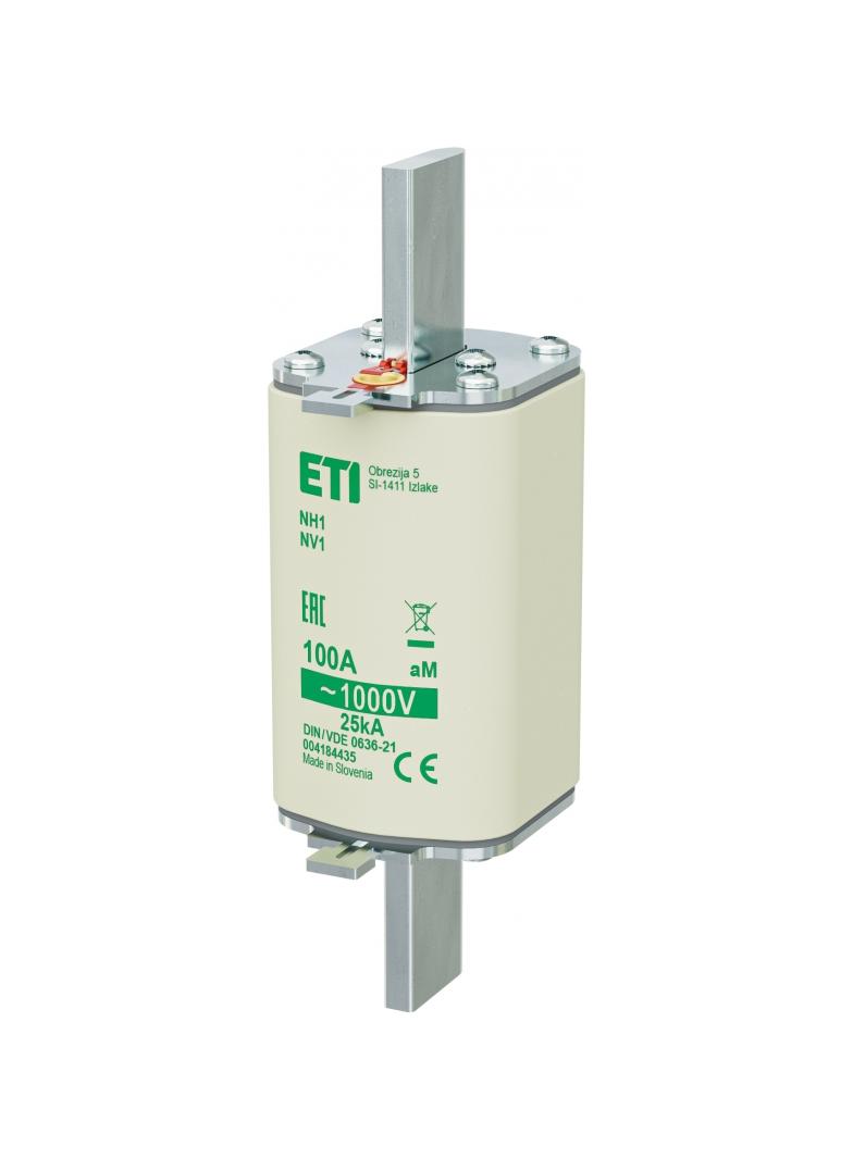 Wkładka topikowa NH silnikowa NH1 85 aM 100A 1000V 004184435 ETI