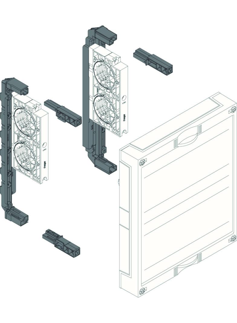 univers N Blok 300x250mm pod 2 szyny Cu PE/N UE21PEN HAGER
