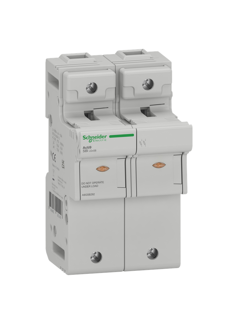 Podstawa bezpiecznikowa, Acti9 SBI, 2P, 125A, rozmiar wkładki 22 x 58mm, SBI-125-2