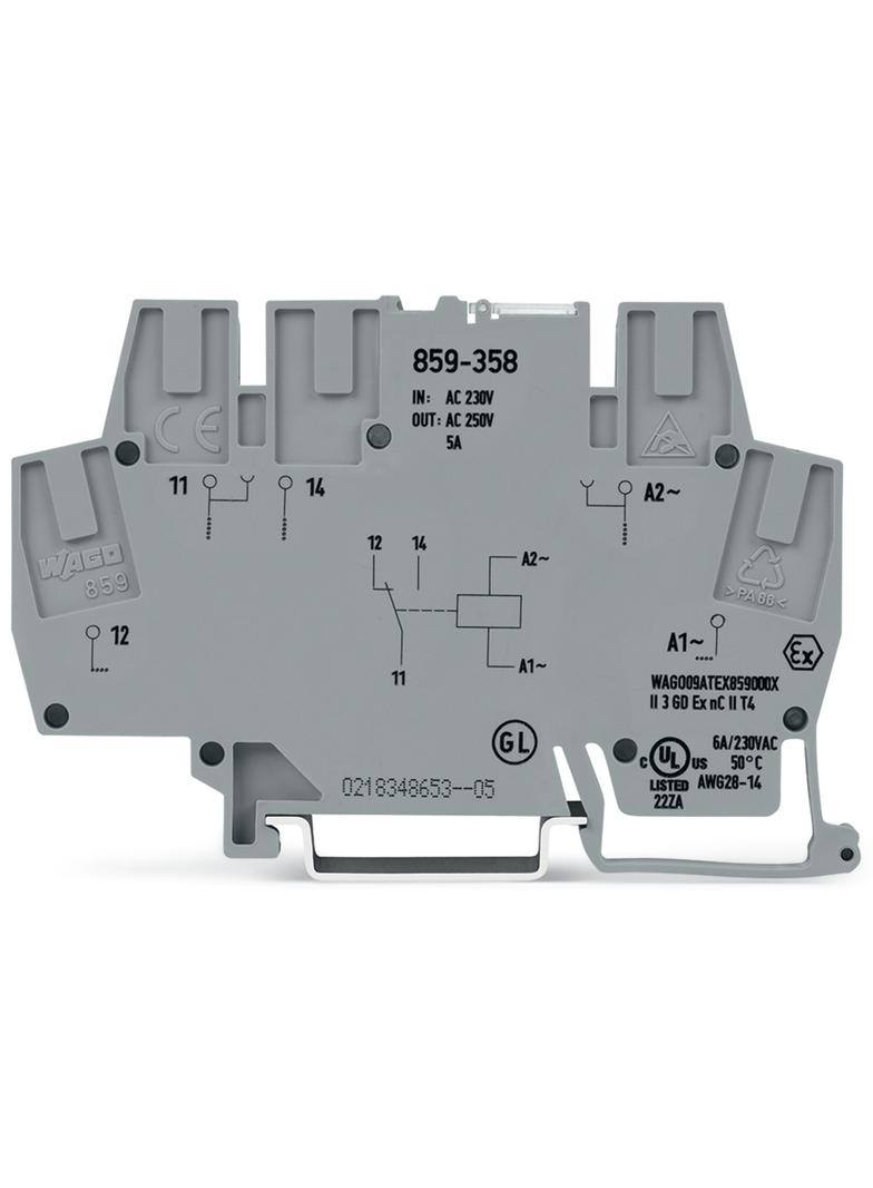 złączka z przekaźnikiem minaturowym 230V AC 1p /10szt./ WAGO