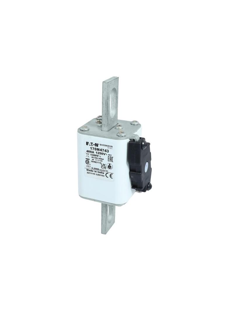 FUSE 400A 1250V 1FKE/115 AR CU Wkładka szybka 400A AC 1250V rozmiar 1 53x69x160 mm aR IEC, 170M4743
