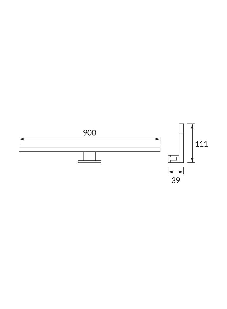 Oprawa łazienkowa kinkiet ROXANA LED 15W 4000K chrom 03750 IDEUS