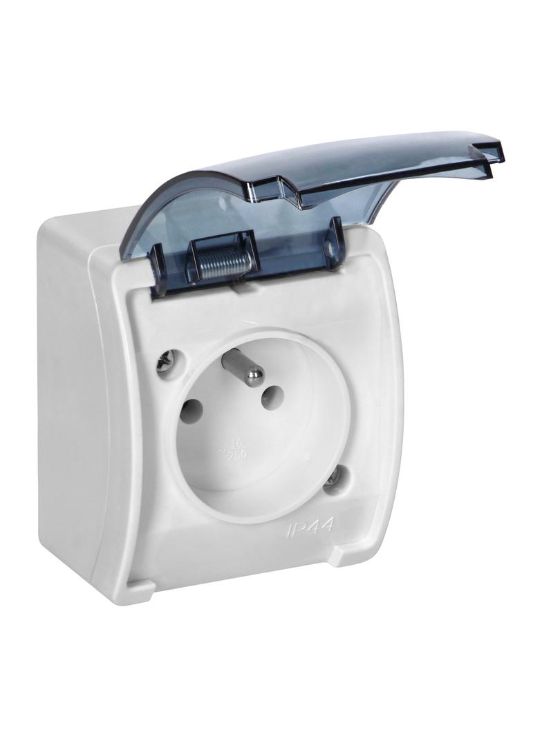 Gniazdo pojedyncze AQUATIC IP44 biały dymiony OR-OE-7105/WT ORNO