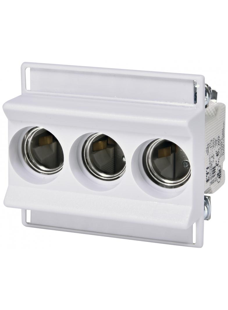 D02N/3 E18 GNIAZDO D0 (3P) NA SZYNĘ TH