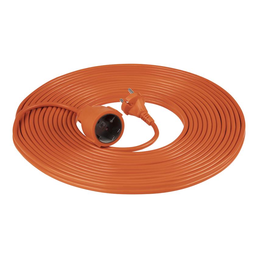 Przedłużacz PVC IP20 20m 1x2P, H03VV-F 2x1mm2