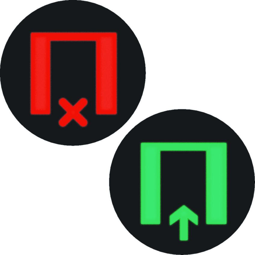 R.x Folia do sygnalizatora świetlnego symbol  nie wchodzić/proszę wejść