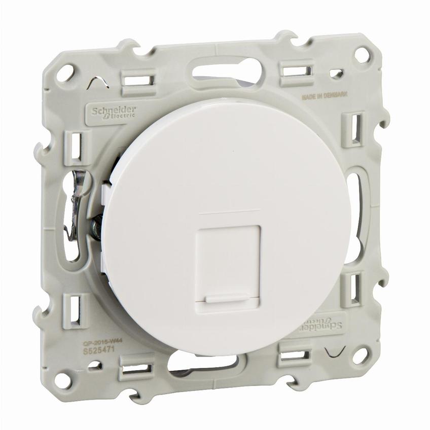 Odace, gniazdo komputerowe RJ45 kat.5 UTP, DIY, biały