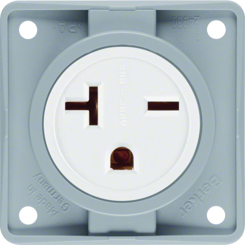 Integro Flow Gniazdo z uz.  USA/CANADA  NEMA 6-20 R, mechanizm, szary