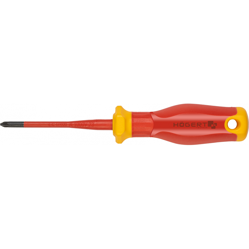 Wkrętak płasko-krzyżowy, PZ1/SL5 80 mm, 1000V, SLIM, S2