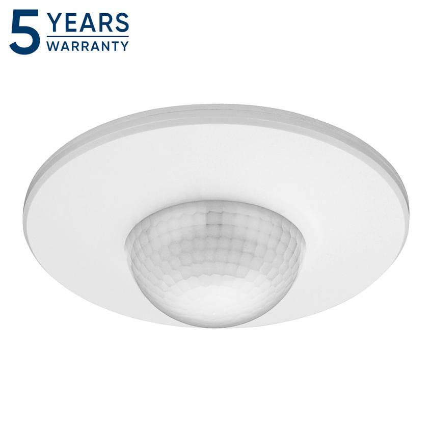Czujnik ruchu i obecności 360°, IP20, 2000W, 3 sensory, regulacja zasięgu O3m-20m, biały