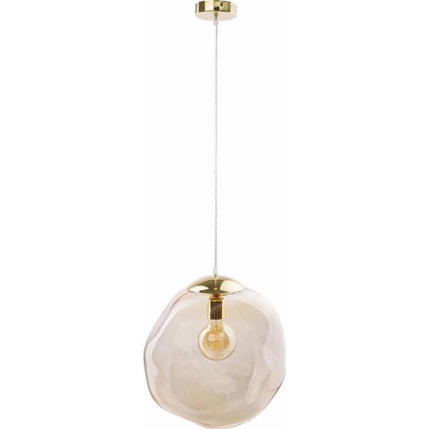 TK-Lighting lampa wisząca Sol 1xE27 max 60W złota/bursztynowa