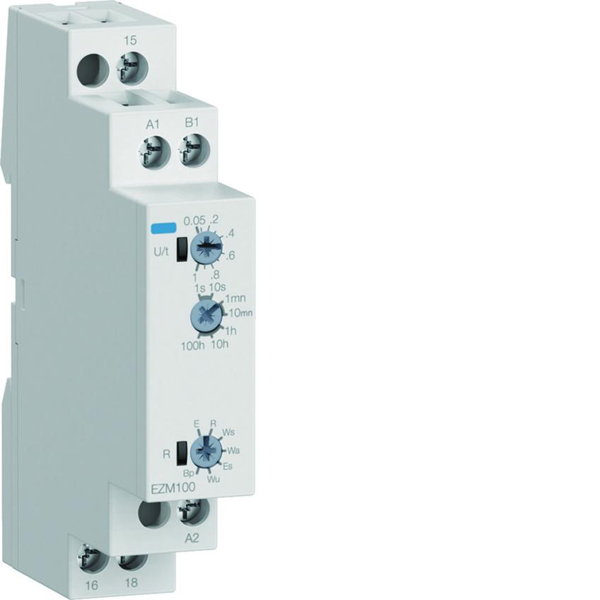 Wielofunkcyjny przekaźnik czasowy 12-240V AC/DC, 8A 250V EZM100 HAGER