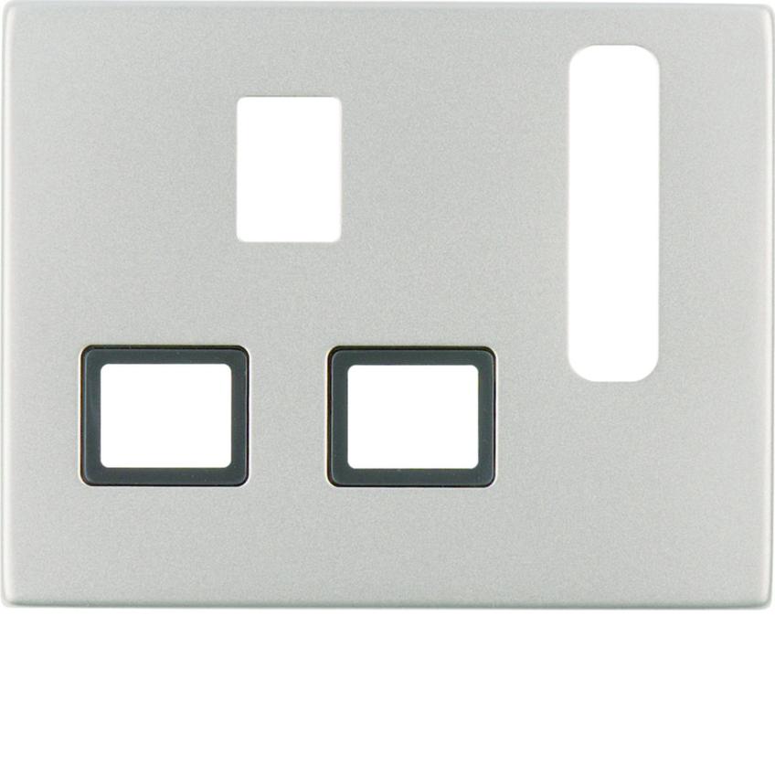 K.5 Płytka czołowa do gniazda z uziemieniem standard brytyjski, stal szlachetna 3313077014 HAGER