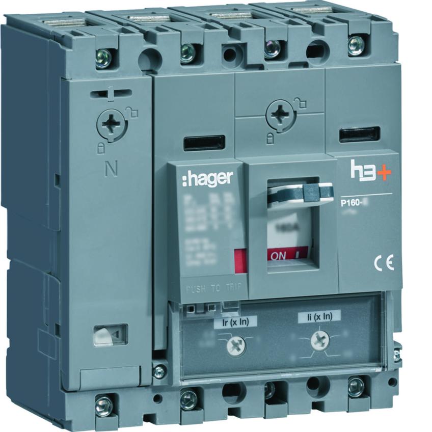 MCCB Wyłącznik mocy h3+ P160 4P 160A 40kA TM
