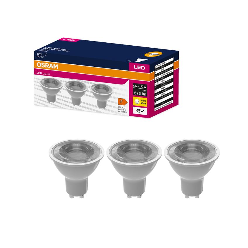 Lampa LED VALUE PAR16 80 120 6,9W/827 230V GU10 FS3 OSRAM