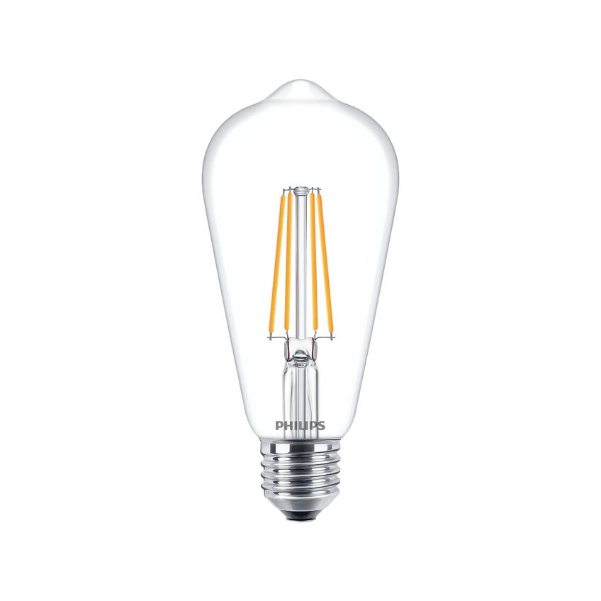 Żarówka LED 7W=60W 806lm 2700K barwa ciepła kulka 7-60W E27 ST64 827 Szkło przezroczyste PHILIPS
